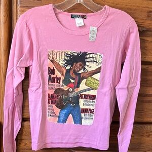 Pink Long Sleeve Graphic Tee